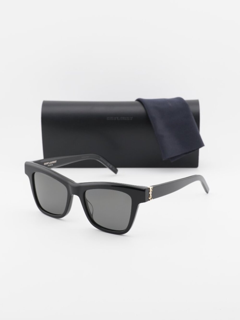 Saint Laurent SLM106 005 Square Sunglasses - Black / Grey